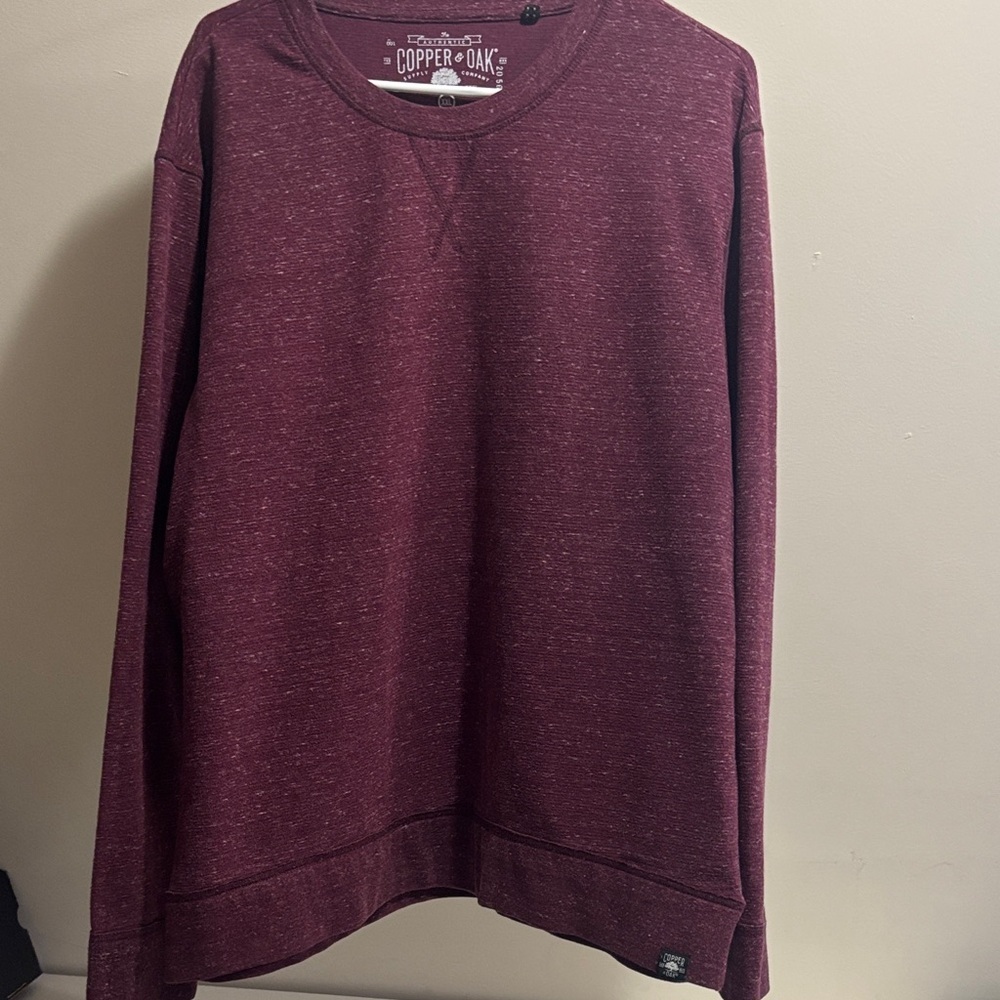 Copper & Oak Men's Maroon Long Sleeve Tee